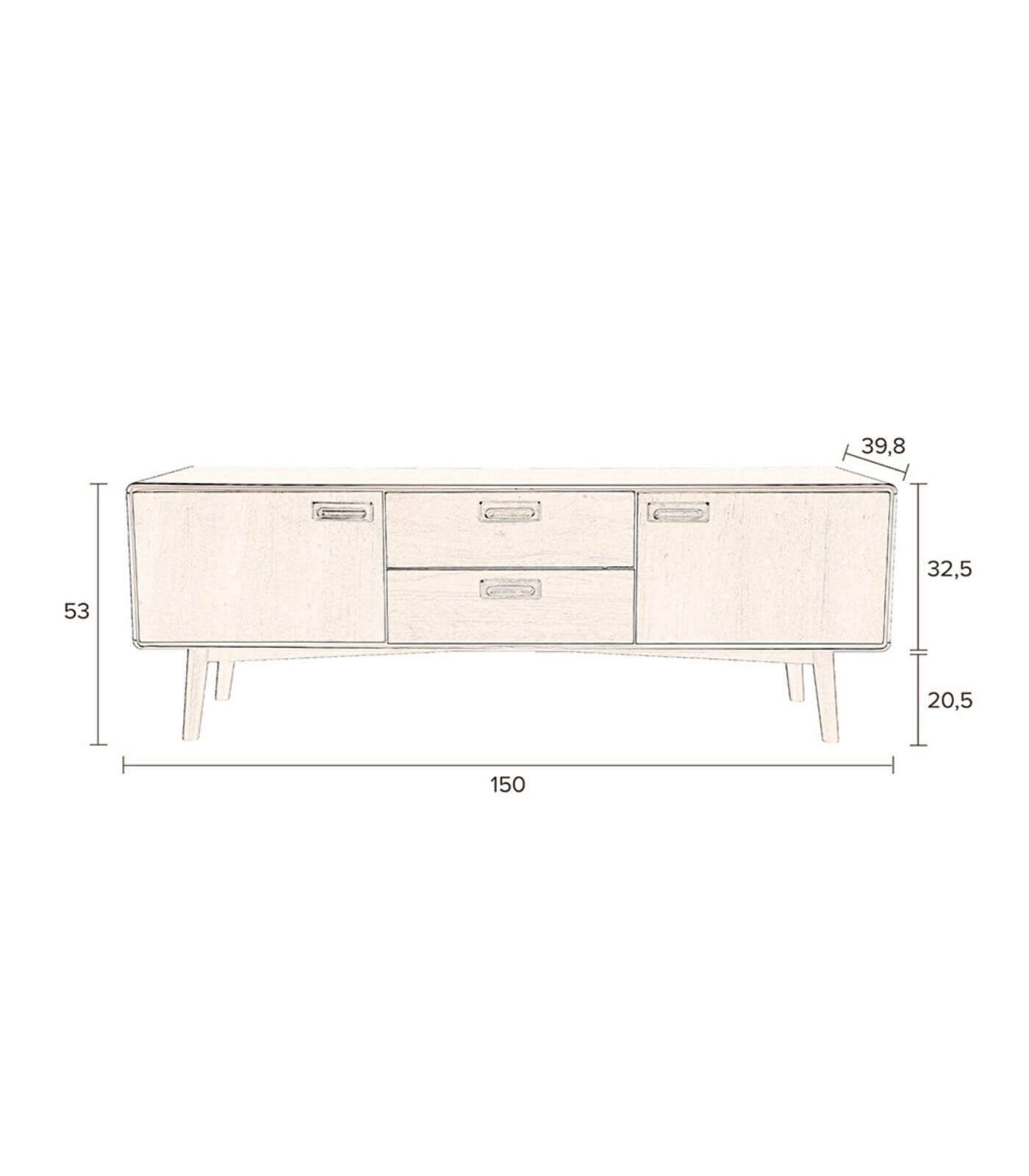 meuble tv juju - l 150 x h 53 cm 17 meuble tv juju - l 150 x h 53 cm – image 17