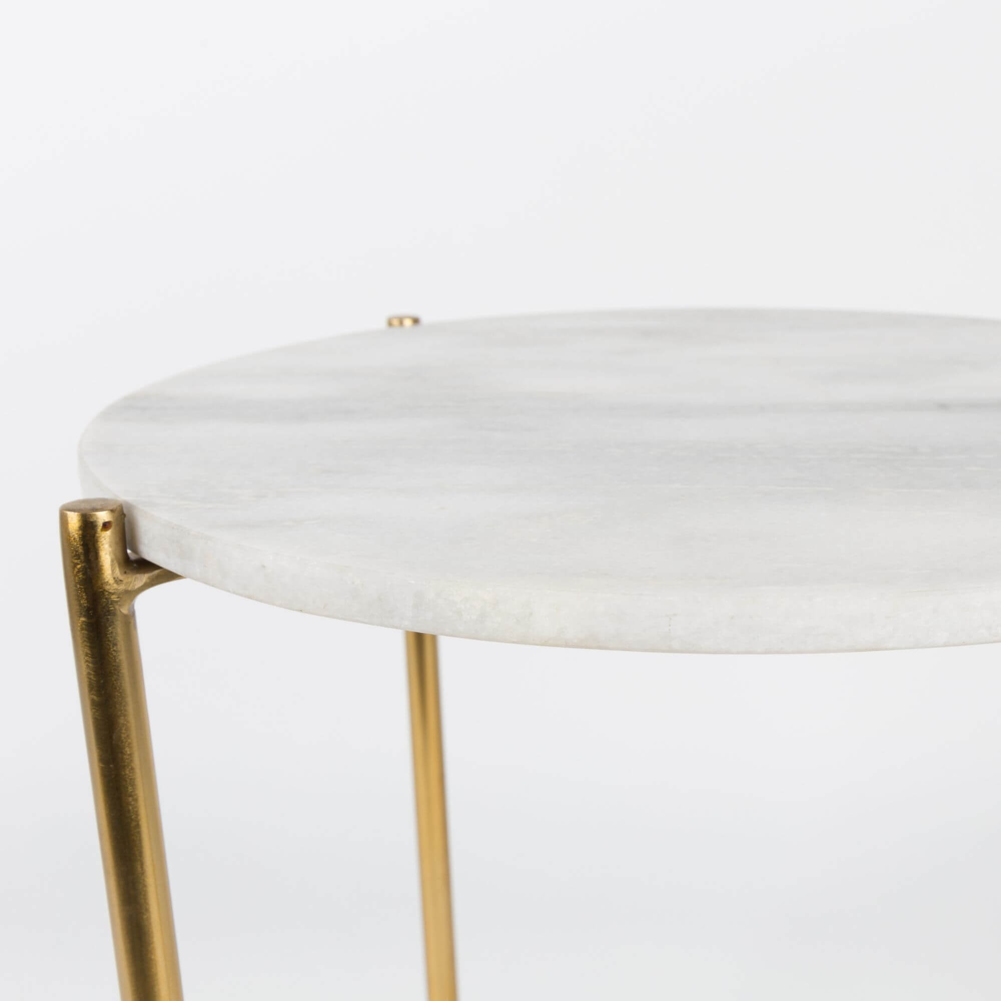 table d'appoint shiny - laiton/marbre blanc 3 table d'appoint shiny - laiton/marbre blanc – image 3