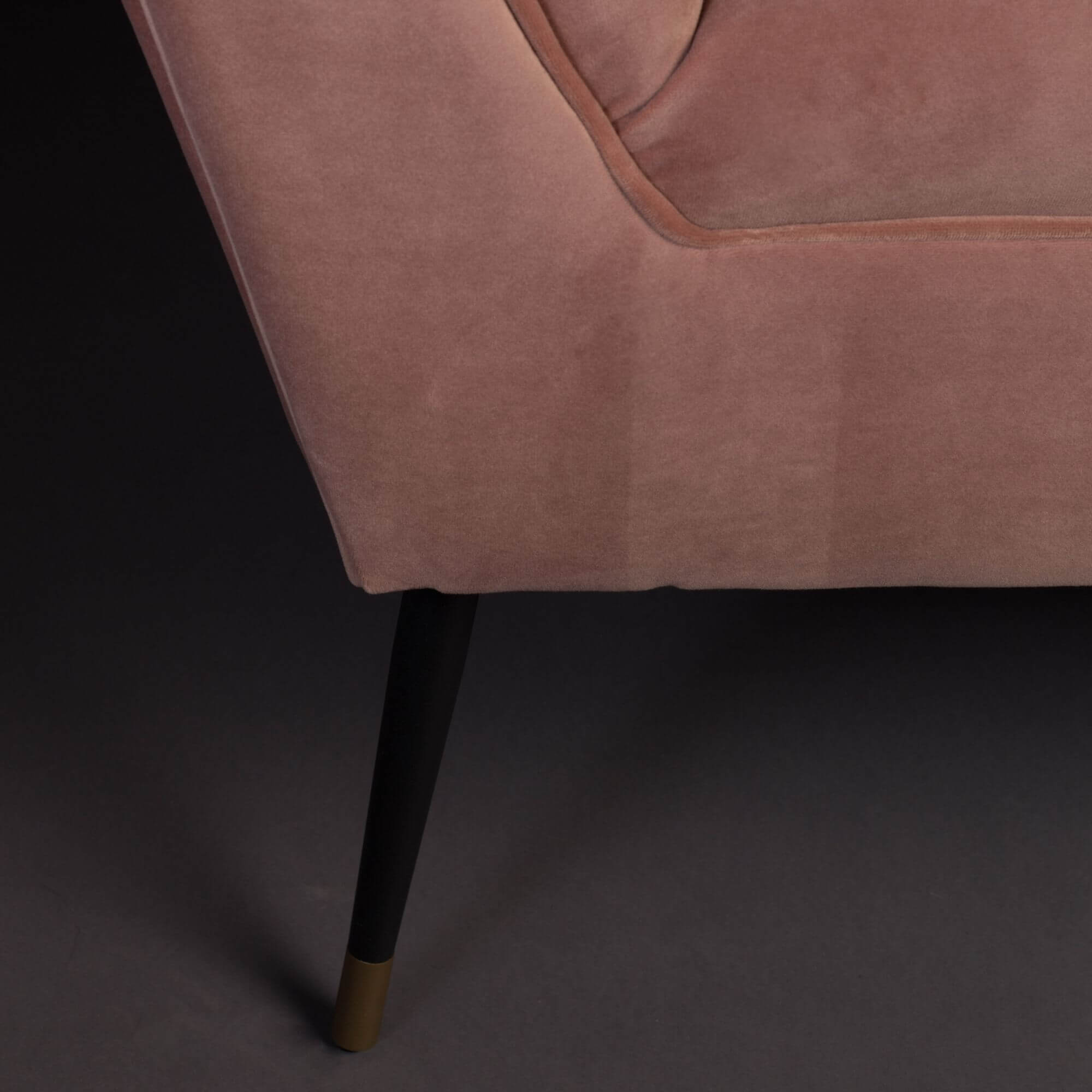 canapé kate - rose poudre- velours/laiton 9 canapé kate - rose poudre- velours/laiton – image 9