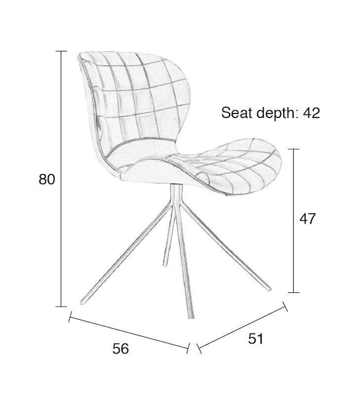 chaise omg - cognac 17 chaise omg - camel