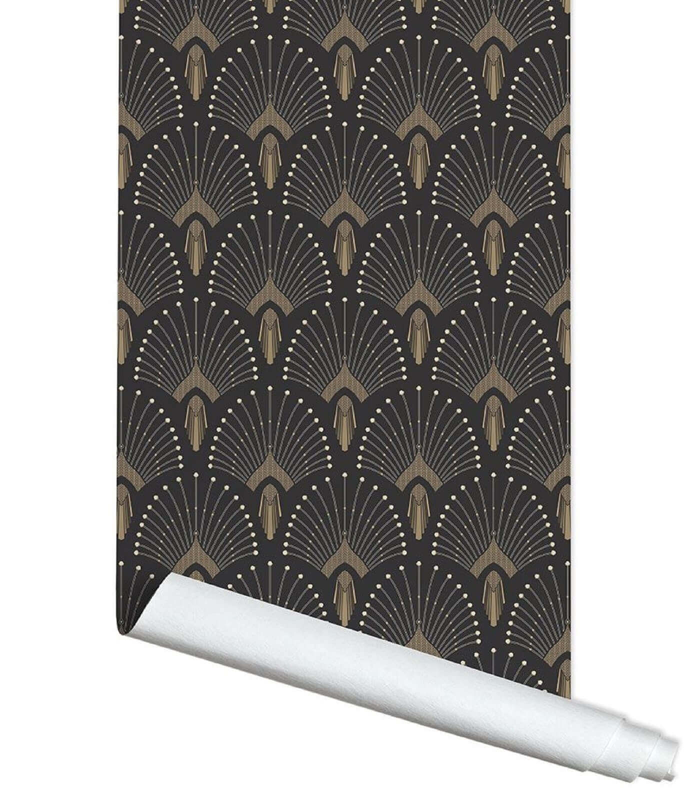 papier-peint 1925 noir - 10 m x 53 cm 1 papier-peint 1925 noir - 10 m x 53 cm