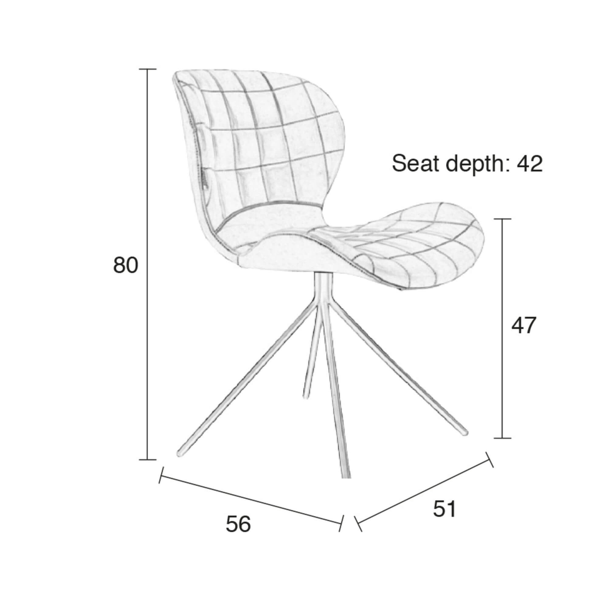 chaise omg - velours - rose poudré 16 chaise omg - velours - rose poudré – image 16