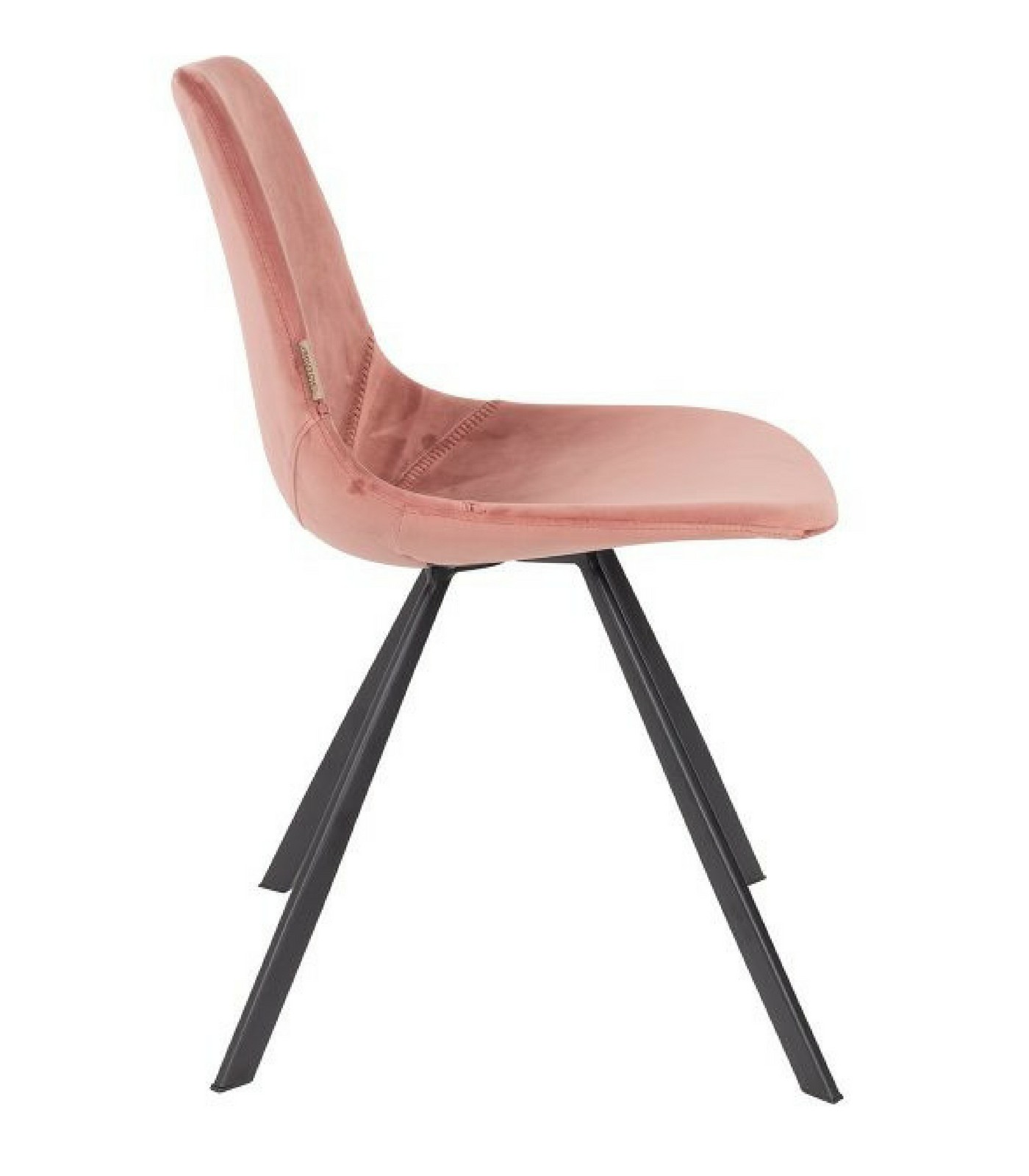 chaise franky velours - rose poudre 3 chaise franky velours - rose poudre – image 3