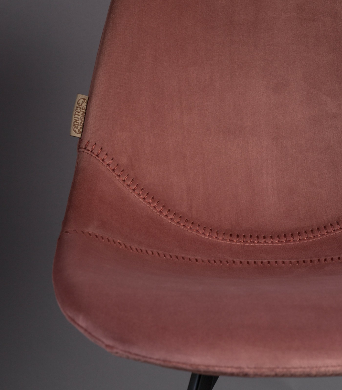 chaise franky velours - rose poudre 7 chaise franky velours - rose poudre – image 7