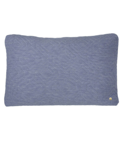 home 60 coussin quilt 60 x 40 cm - bleu clair
