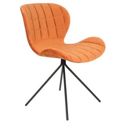 home 80 chaise omg - velours - orange
