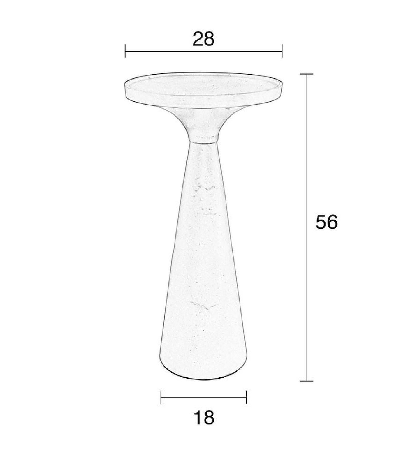 table d'appoint floss - blanc - ø 28 x h 56 cm 7 table d'appoint floss - blanc - ø 28 x h 56 cm – image 7