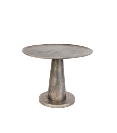 table basse brute nickel - ø 63 cm