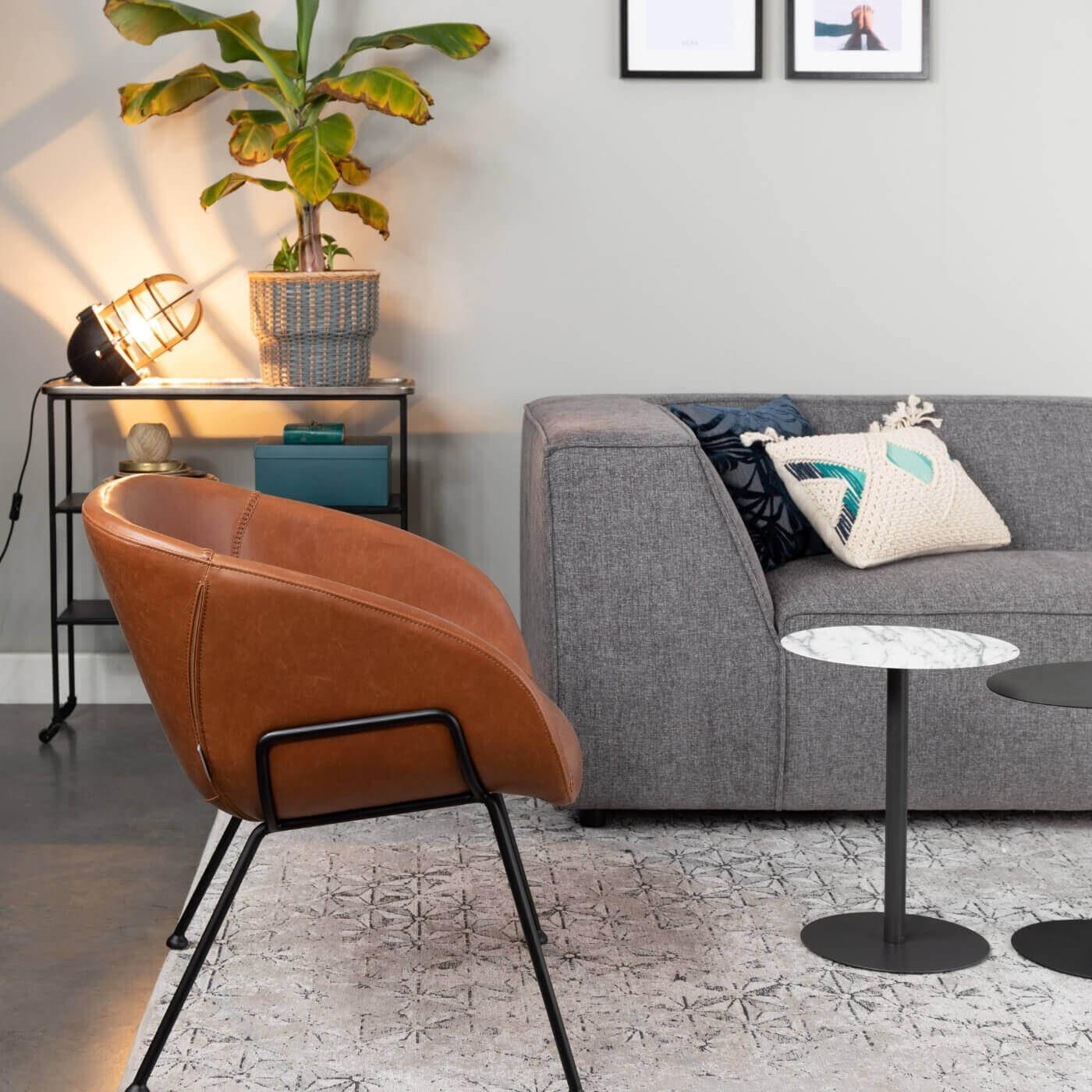 table d’appoint snow effet marbre - rond - ø 35 x h 45 cm 2 table d’appoint snow effet marbre - rond - ø 35 x h 45 cm – image 2