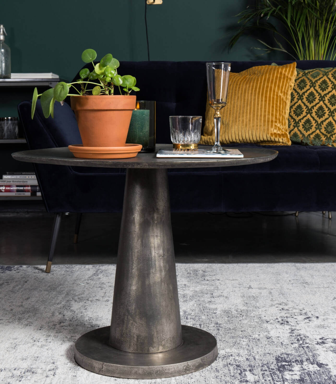 table basse brute nickel - ø 63 cm 2 table basse brute nickel - ø 63 cm – image 2