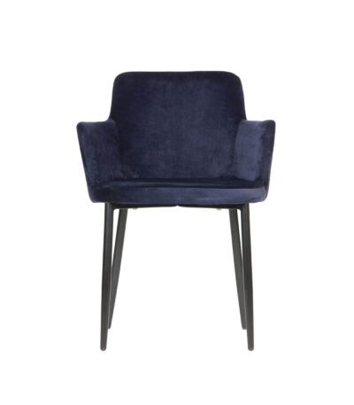 chaise ibiza - bleu/velours