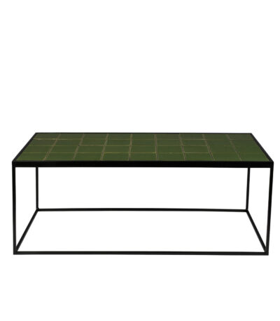 home 88 table basse glazed verte - l 93 x h 36 cm