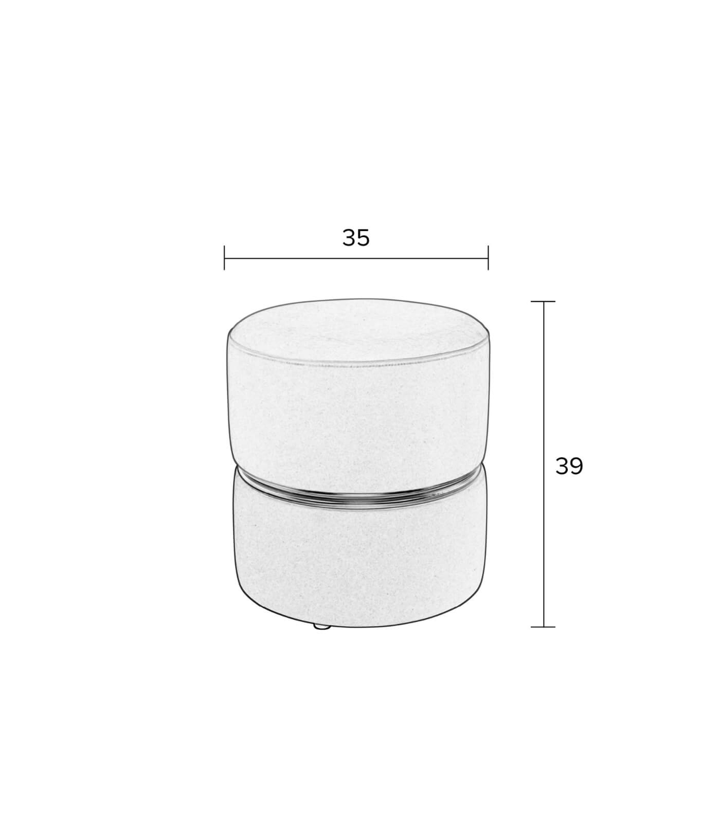 pouf bubbly - forest - ø 35 x h 39 cm 6 pouf bubbly - forest - ø 35 x h 39 cm – image 6