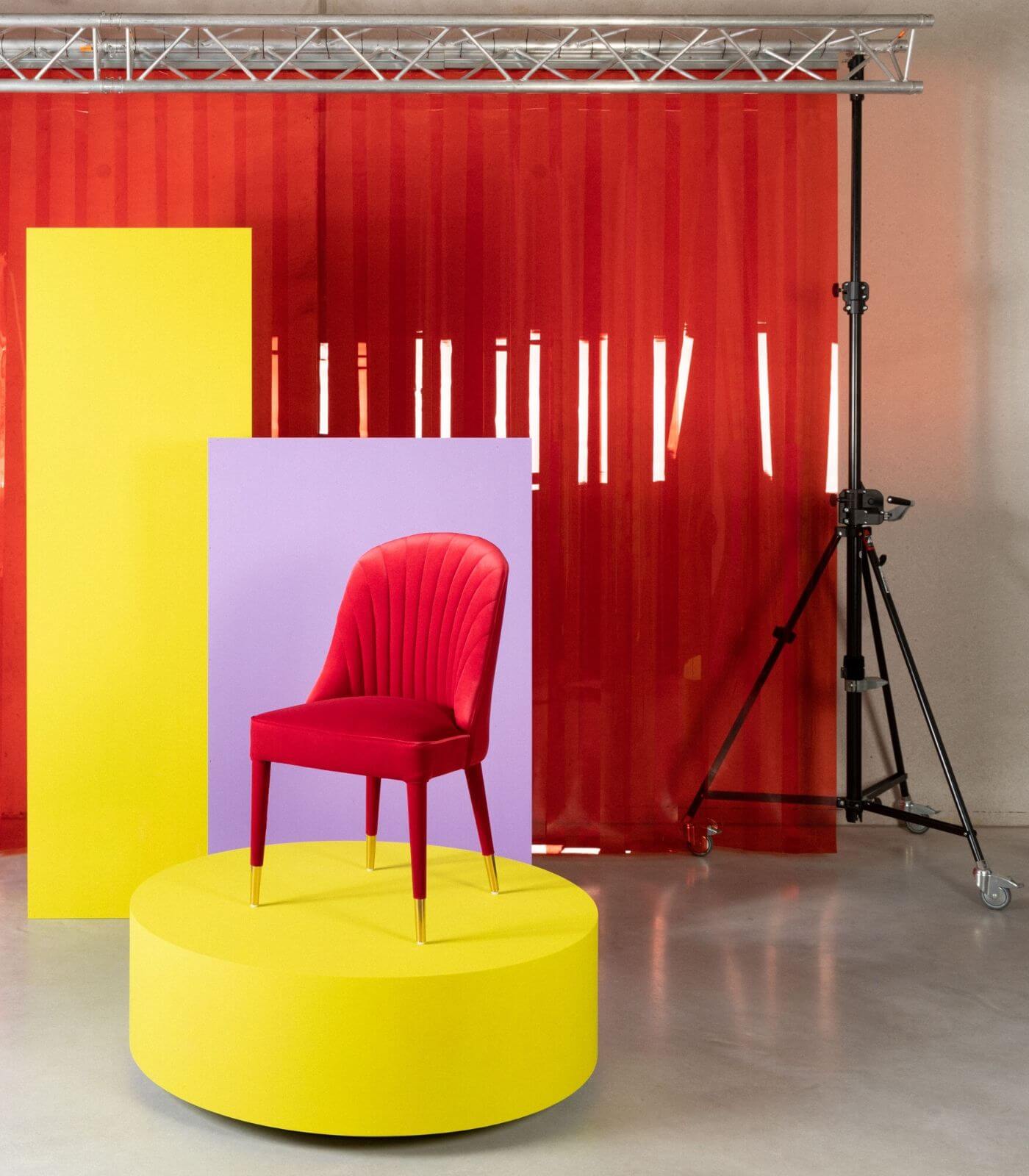 chaise give me more - rouge (ignifugé) 3 chaise give me more - rouge (ignifugé) – image 3