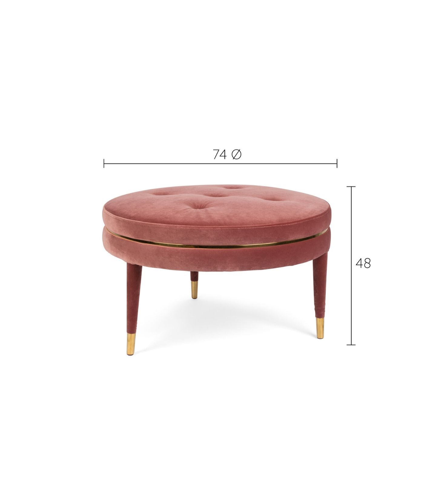 ottoman macaron – ø 74 x h 48 cm - rose (ignifugé) 7 ottoman macaron – ø 74 x h 48 cm - rose (ignifugé) – image 7