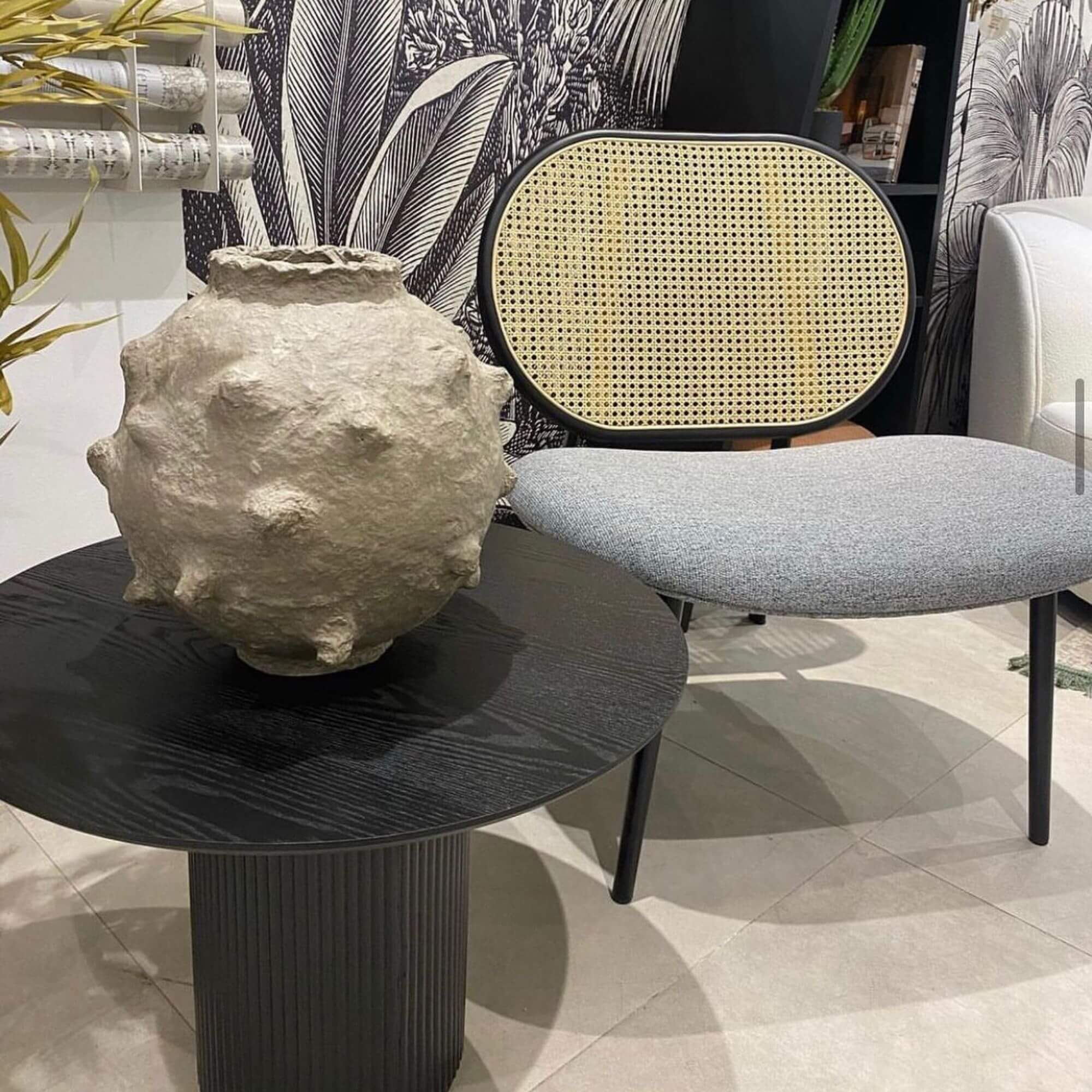 fauteuil lounge spike - cannage/gris 4 fauteuil lounge spike - cannage/gris – image 4