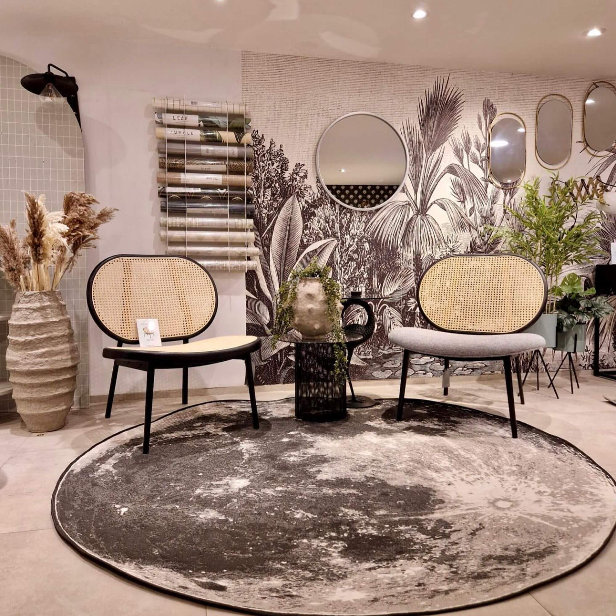 fauteuil lounge spike - cannage/gris 7 fauteuil lounge spike - cannage/gris – image 7