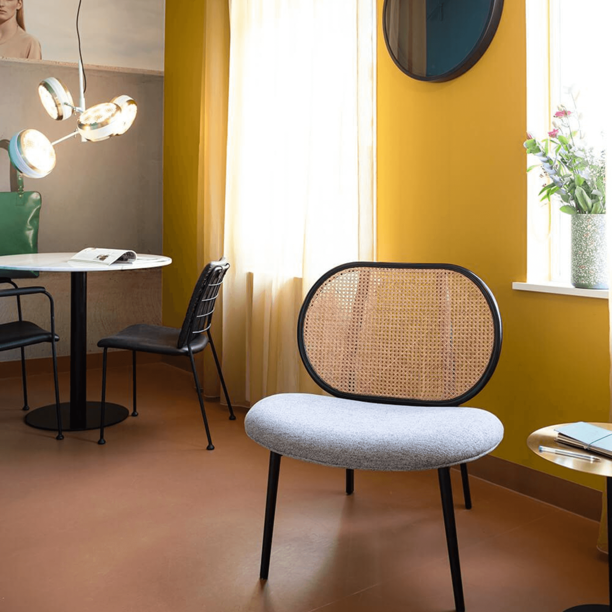 fauteuil lounge spike - cannage/gris 9 fauteuil lounge spike - cannage/gris – image 9