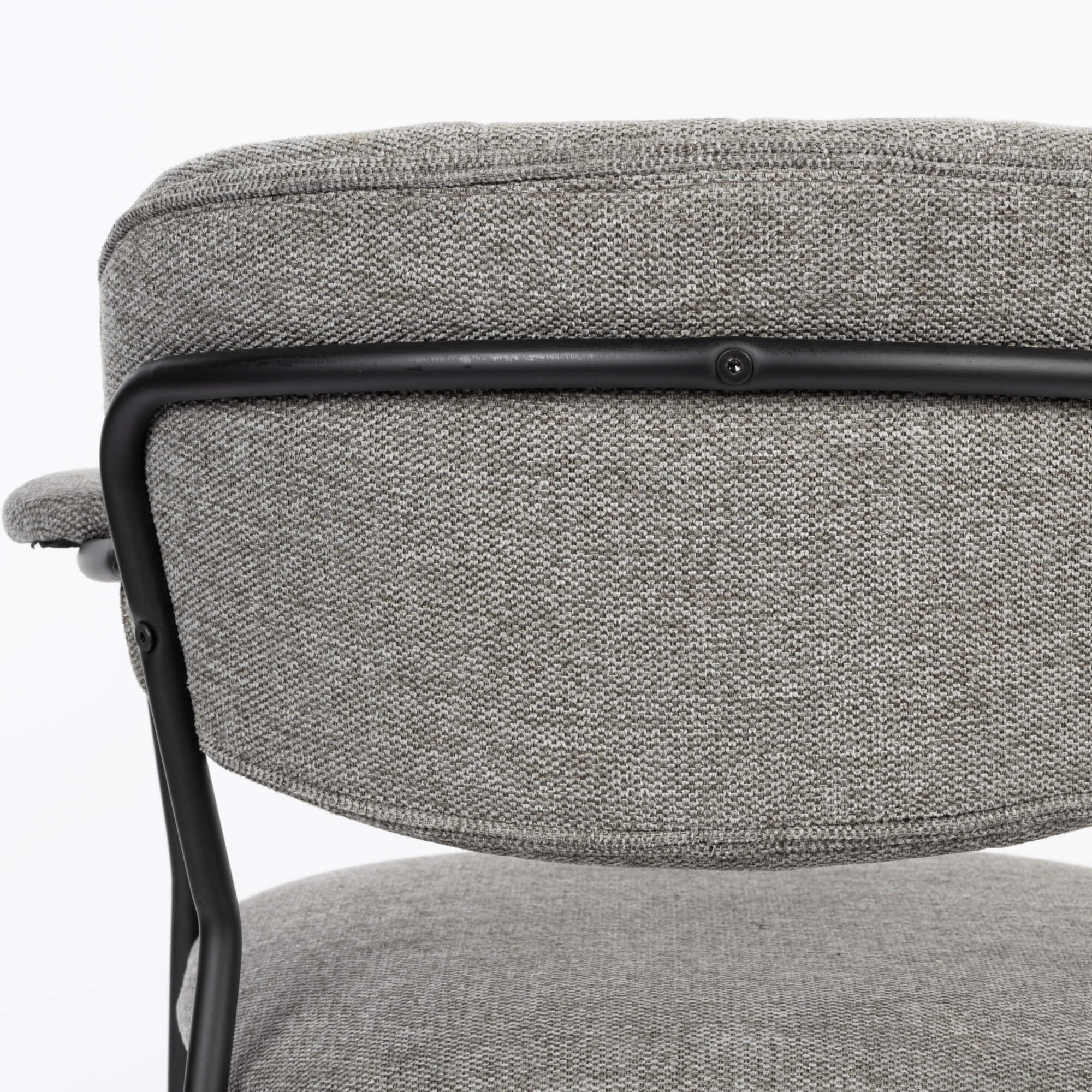 chaise/accoudoirs jolien - gris clair/ pieds noirs 14 chaise/accoudoirs jolien - gris clair/ pieds noirs – image 14