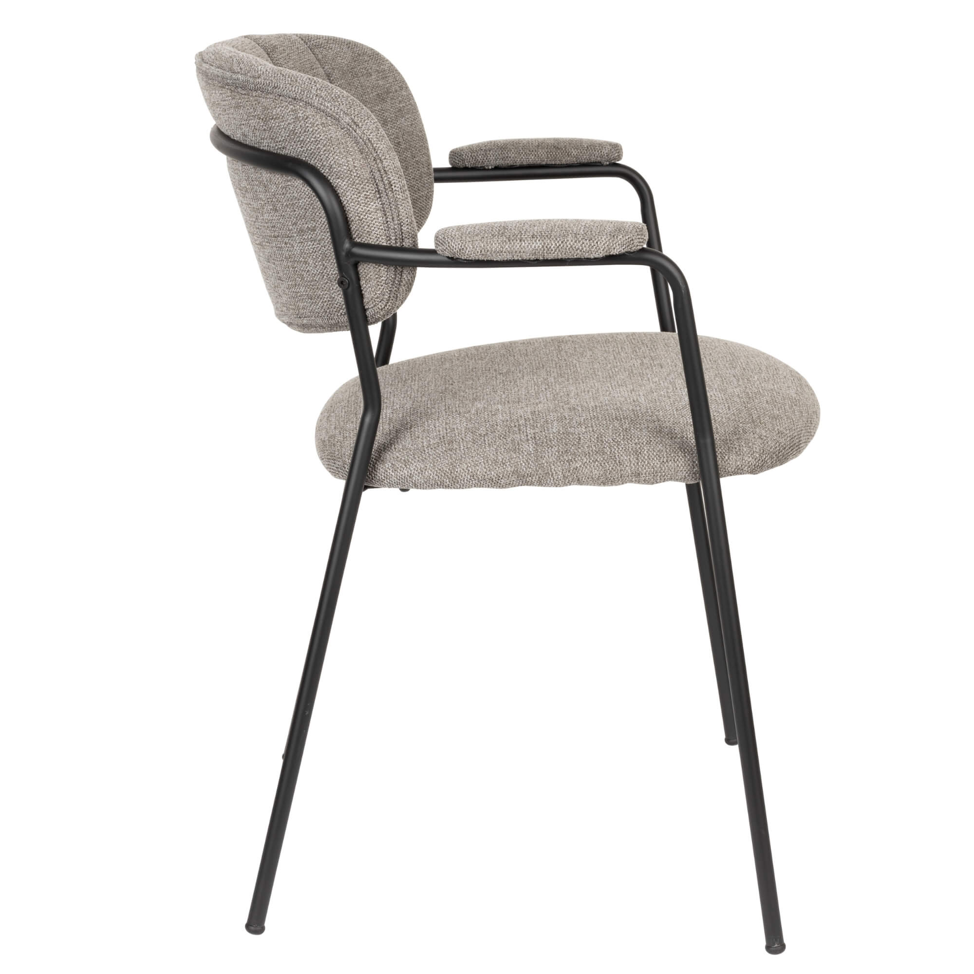 chaise/accoudoirs jolien - gris clair/ pieds noirs 13 chaise/accoudoirs jolien - gris clair/ pieds noirs – image 13