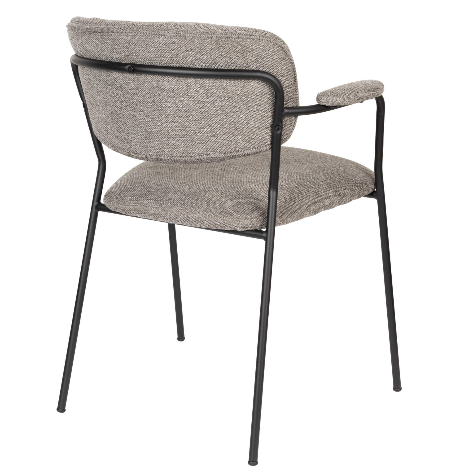 chaise/accoudoirs jolien - gris clair/ pieds noirs 12 chaise/accoudoirs jolien - gris clair/ pieds noirs – image 12