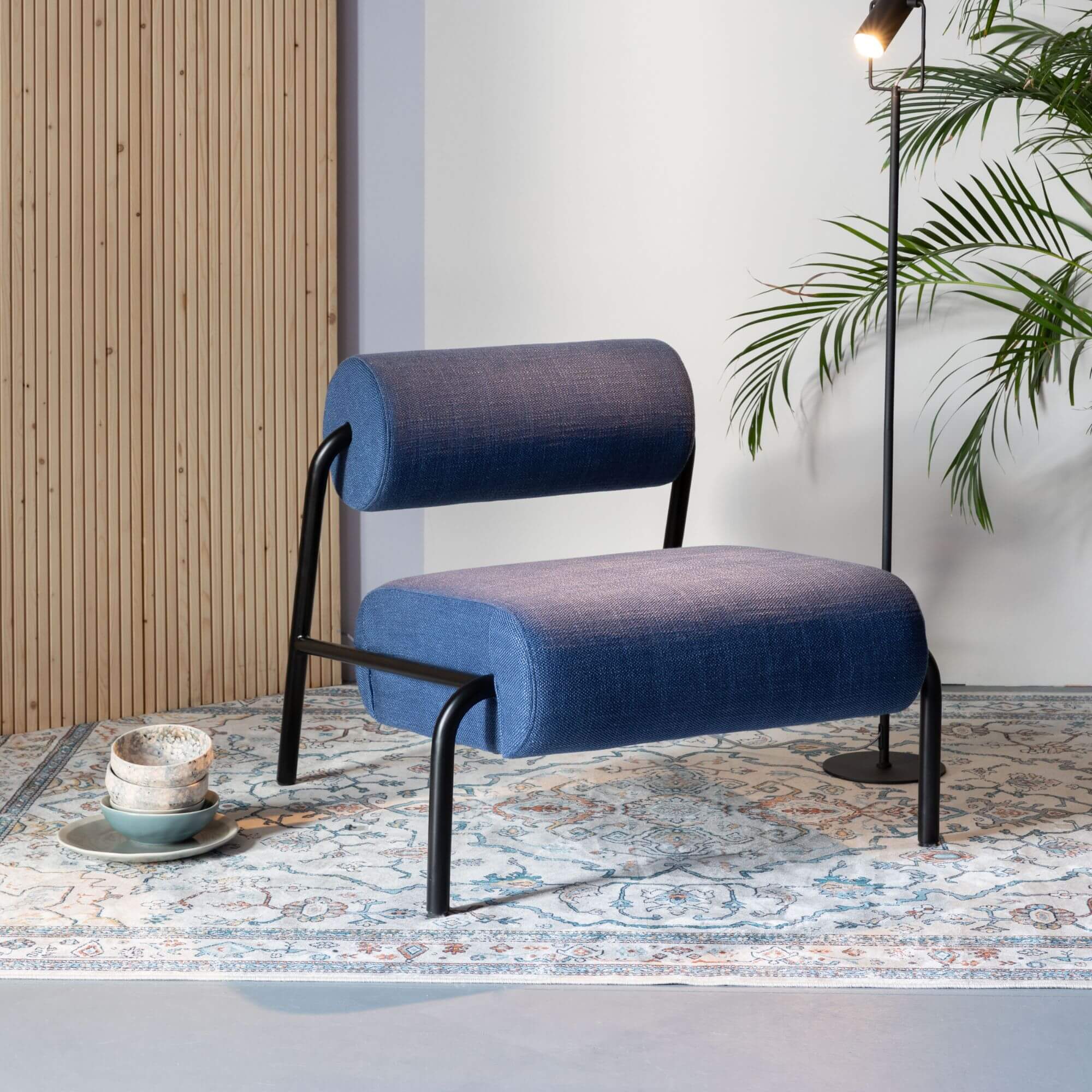 fauteuil lounge lekima - bleu 2 fauteuil lounge lekima - bleu – image 2