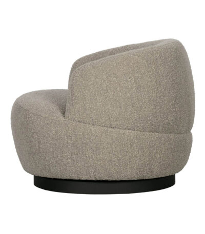 fauteuil lounge pivotant woolly - bouclette gris