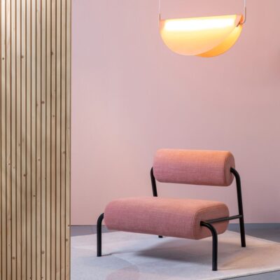 fauteuil lounge lekima - saumon