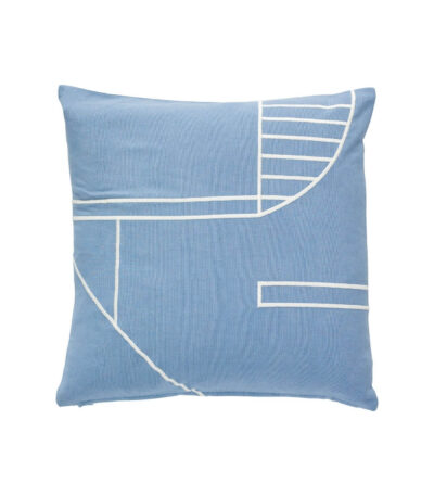 coussin stina - bleu - 45 x 45 cm