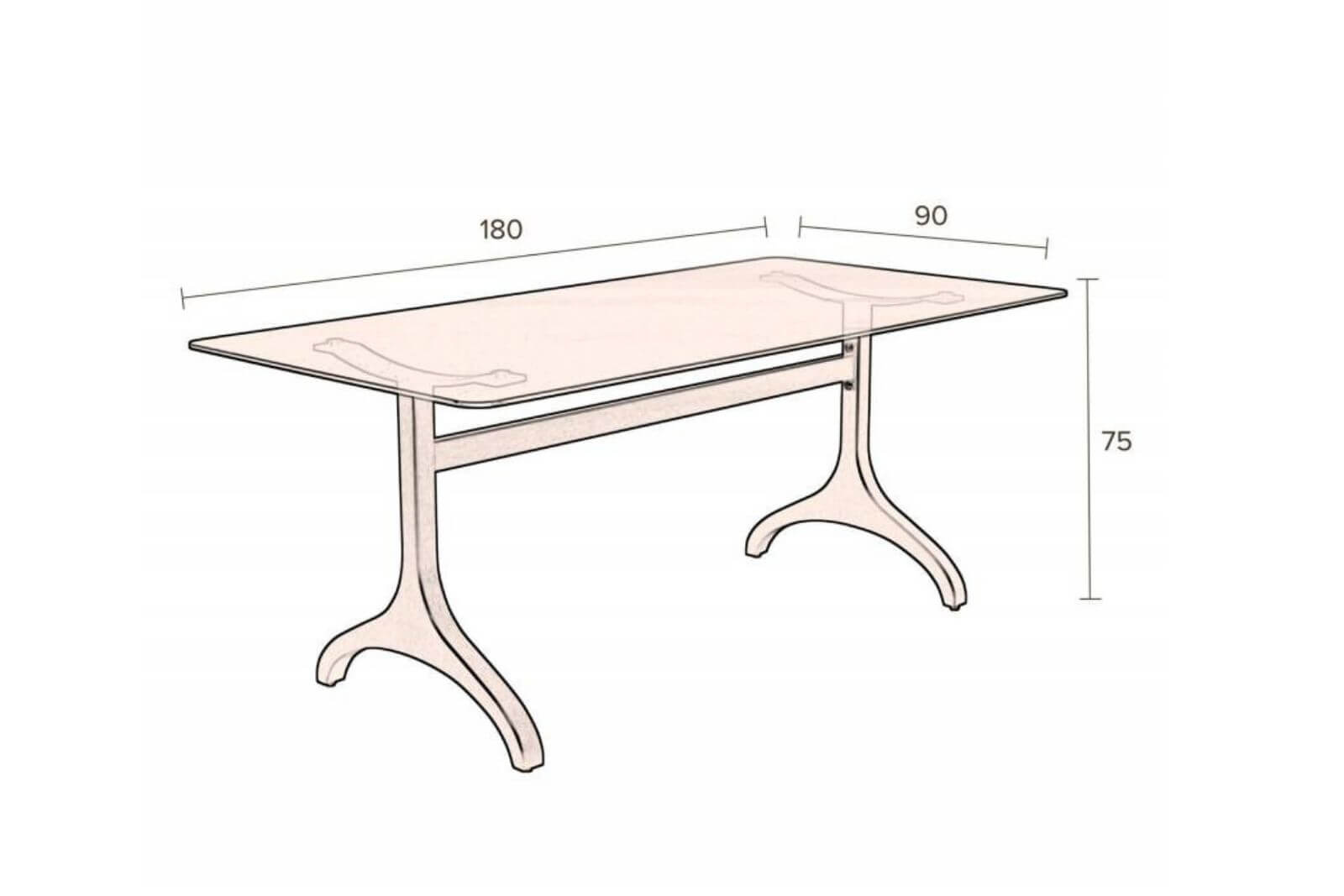 table à manger sansa - l 180 cm 12 table à manger sansa - l 180 cm – image 12