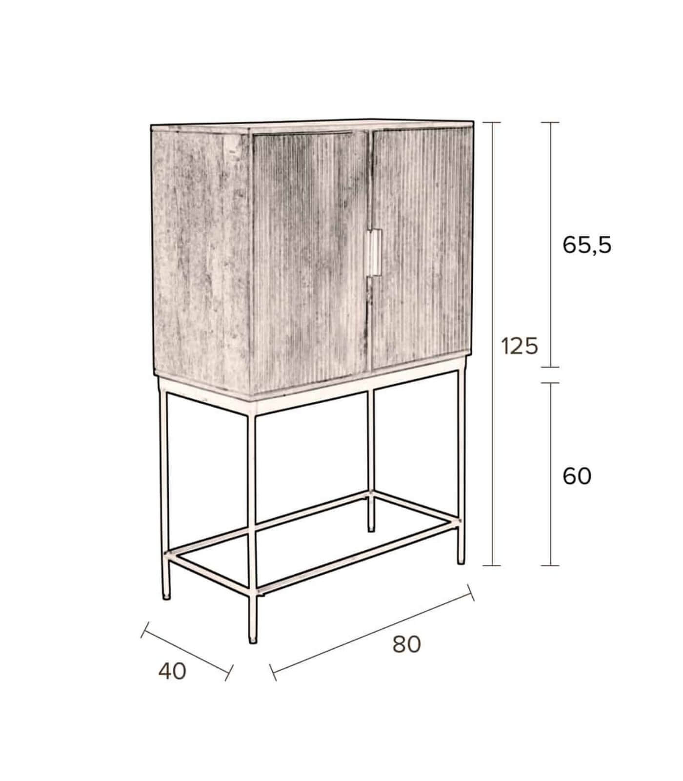 cabinet saroo - l 80 x h 125,5 cm 7 cabinet saroo - l 80 x h 125,5 cm – image 7