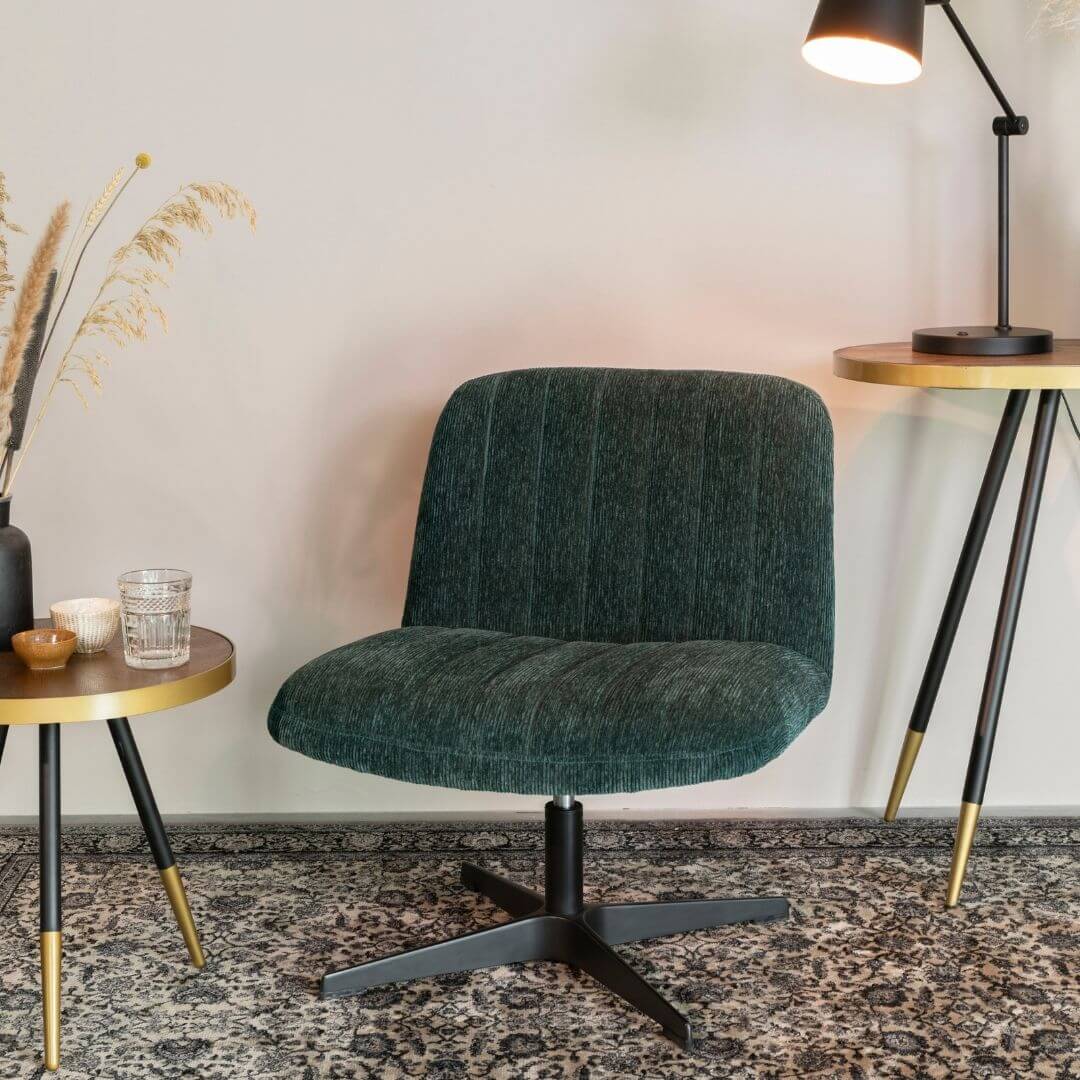 fauteuil lounge belmond - pivotant - vert 5 fauteuil lounge belmond - pivotant - vert – image 5