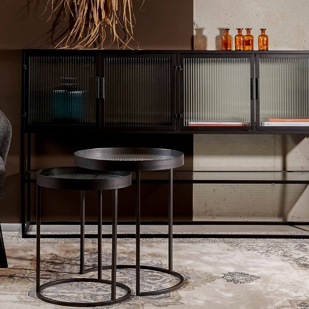 buffet/vaisselier haut boli - l 150 x h 90 cm 3 buffet/vaisselier haut boli - l 150 x h 90 cm – image 3