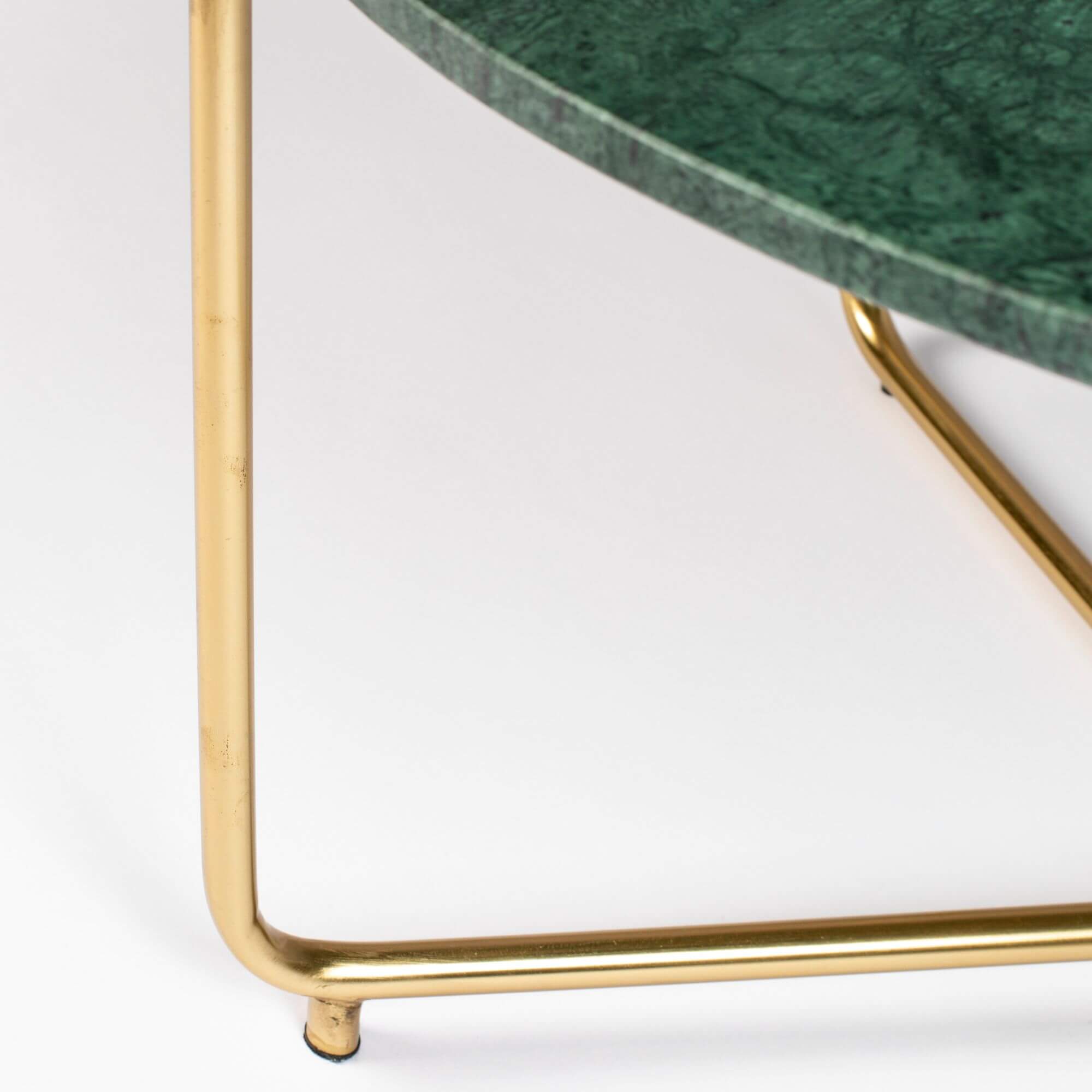 table basse shiny - marbre vert - ø 70 x h 40 cm 5 table basse shiny - marbre vert - ø 70 x h 40 cm – image 5