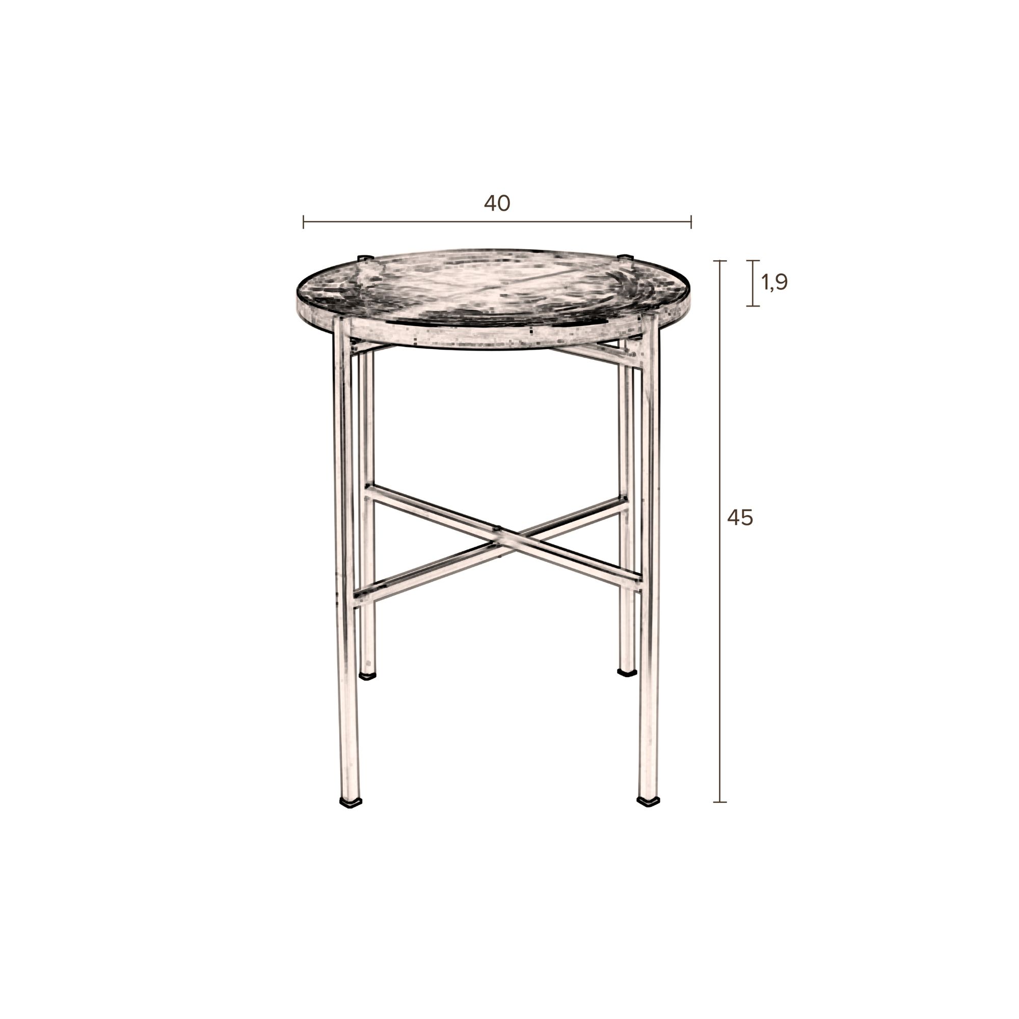 table d'appoint vidrio - noir - ø 40 x h 45 cm 7 table d'appoint vidrio - noir - ø 40 x h 45 cm – image 7