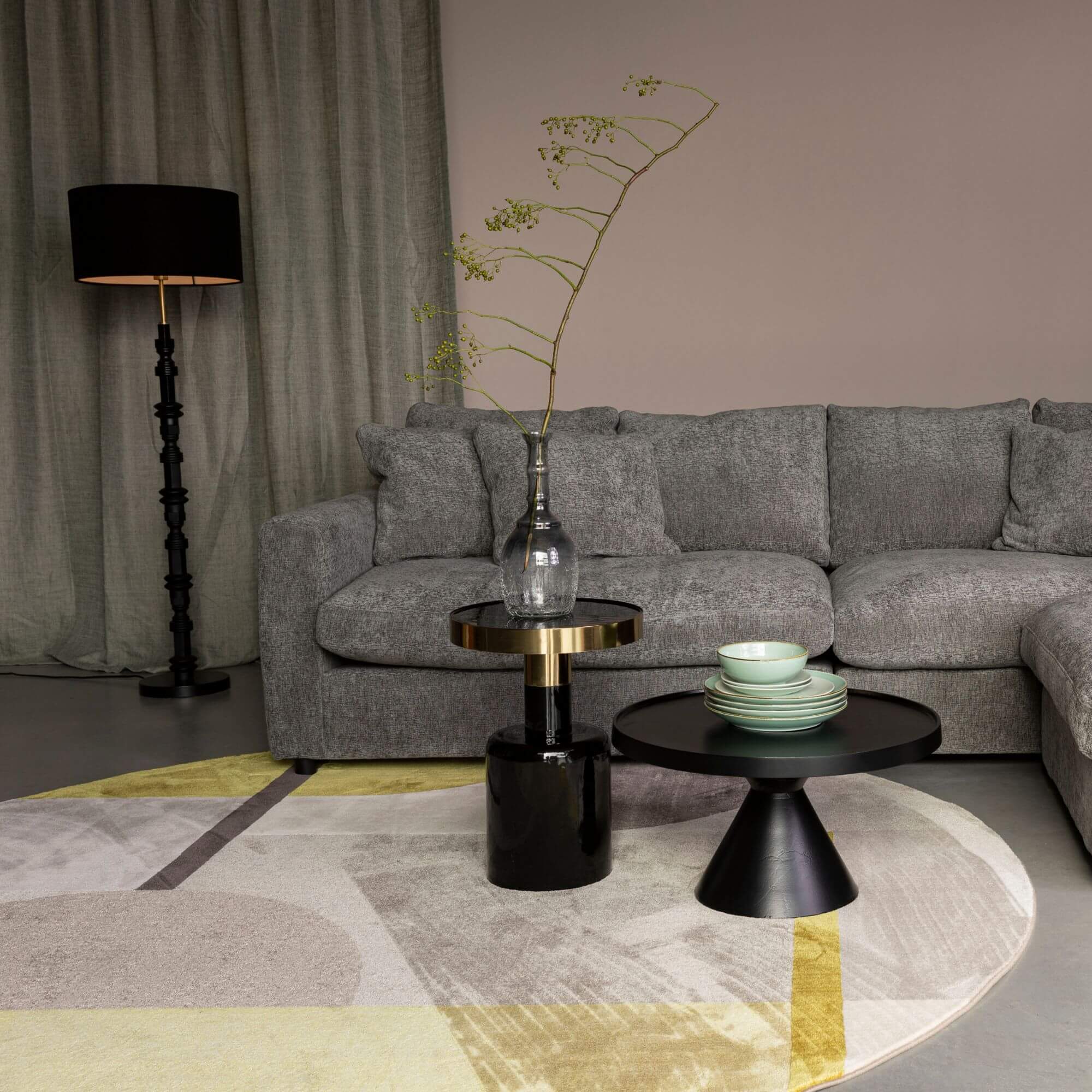 table basse floss - noir - ø 60 x h 33 cm 5 table basse floss - noir - ø 60 x h 33 cm – image 5