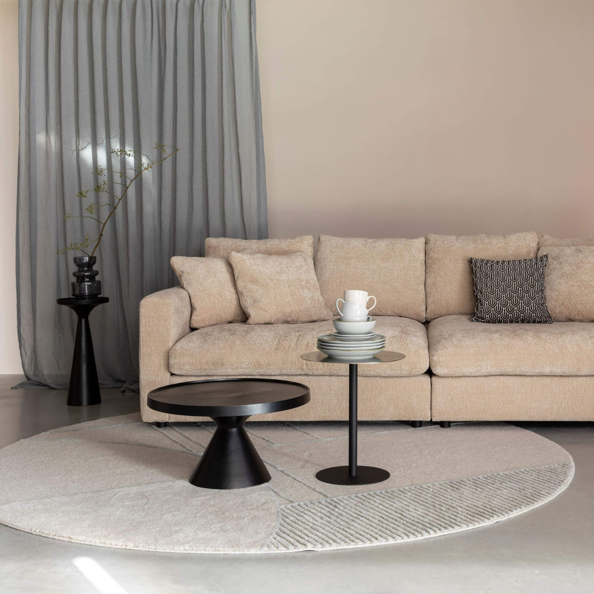 table basse floss - noir - ø 60 x h 33 cm 3 table basse floss - noir - ø 60 x h 33 cm – image 3