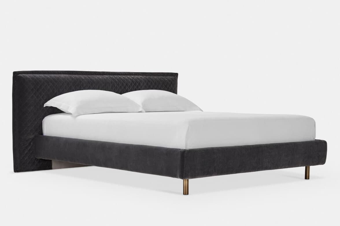 lit double 180 x 200 cm - norfolk matelassé - furninova 15 902736-bed-quilted-upholstery-queen-grey-norfolk-angle_1