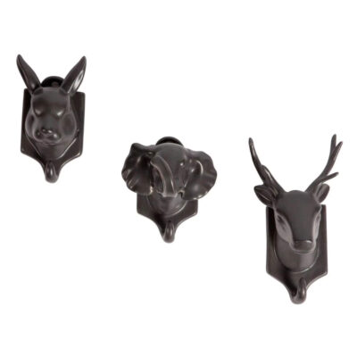 set de 3 patères nona - porcelaine