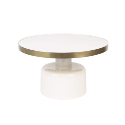 home 82 table basse glam - blanc