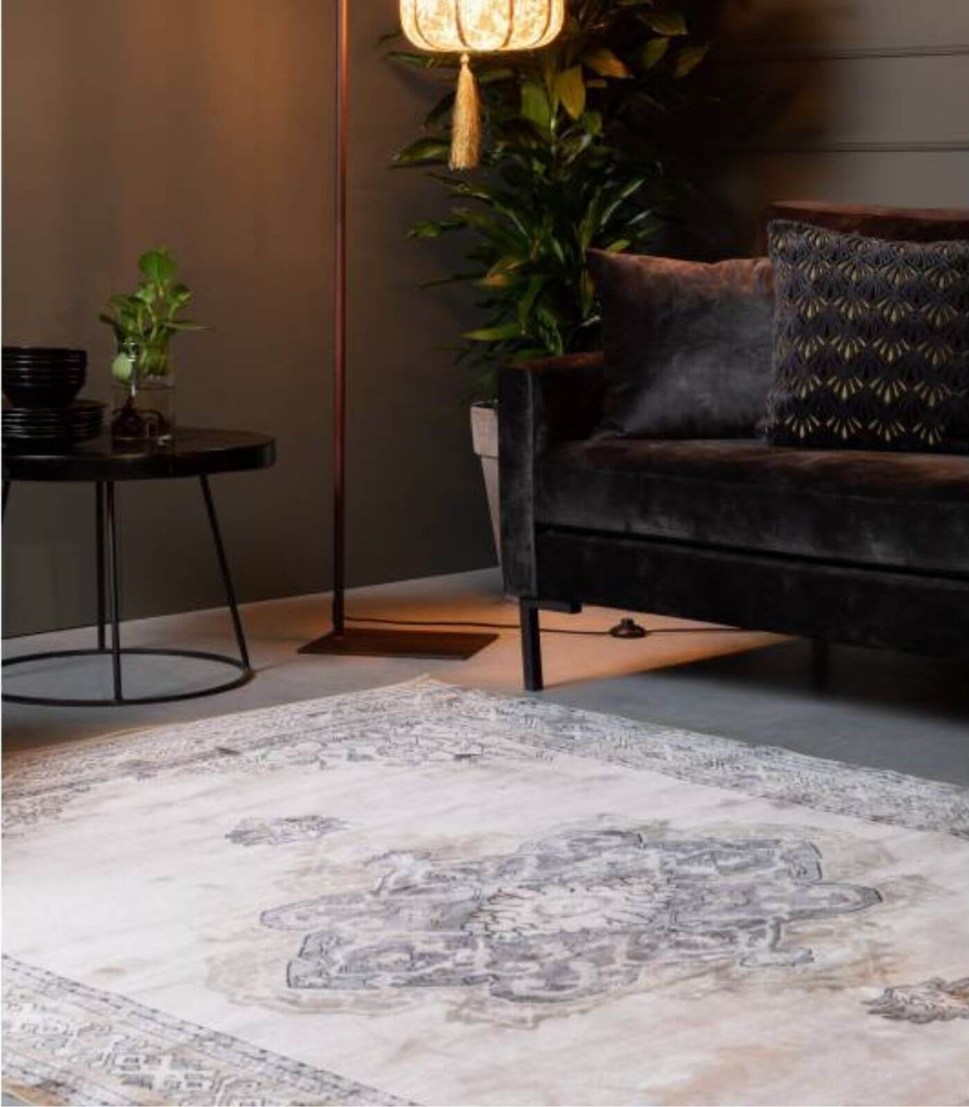 tapis mahal - grey - 200 x 300 cm 3 tapis mahal - grey - 200 x 300 cm – image 3