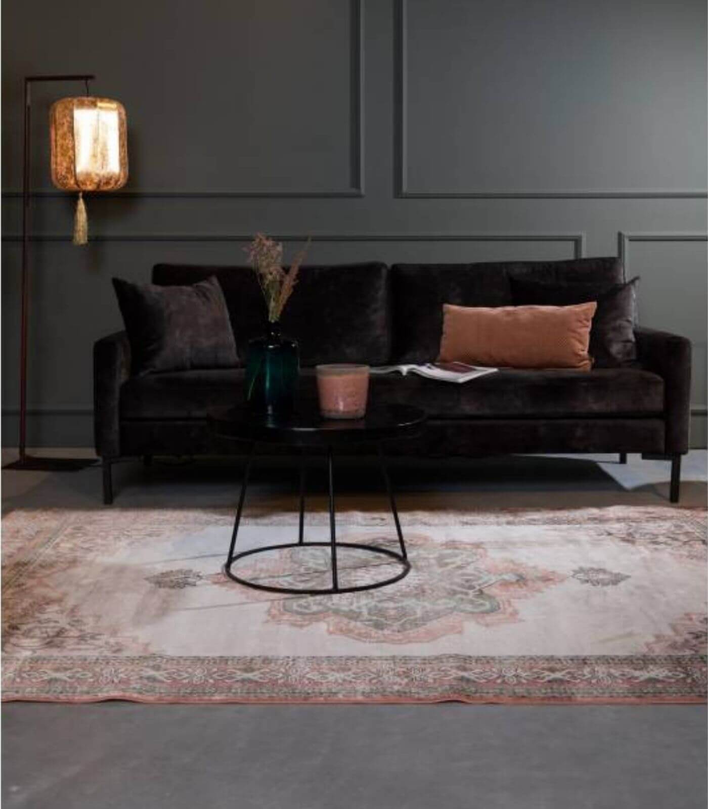 tapis mahal - pink/olive - 170 x 240 cm 3 tapis mahal - pink/olive - 170 x 240 cm – image 3