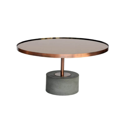 home 74 table basse charlotte - cuivre/béton - m
