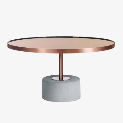 home 84 table basse charlotte - cuivre/béton - l
