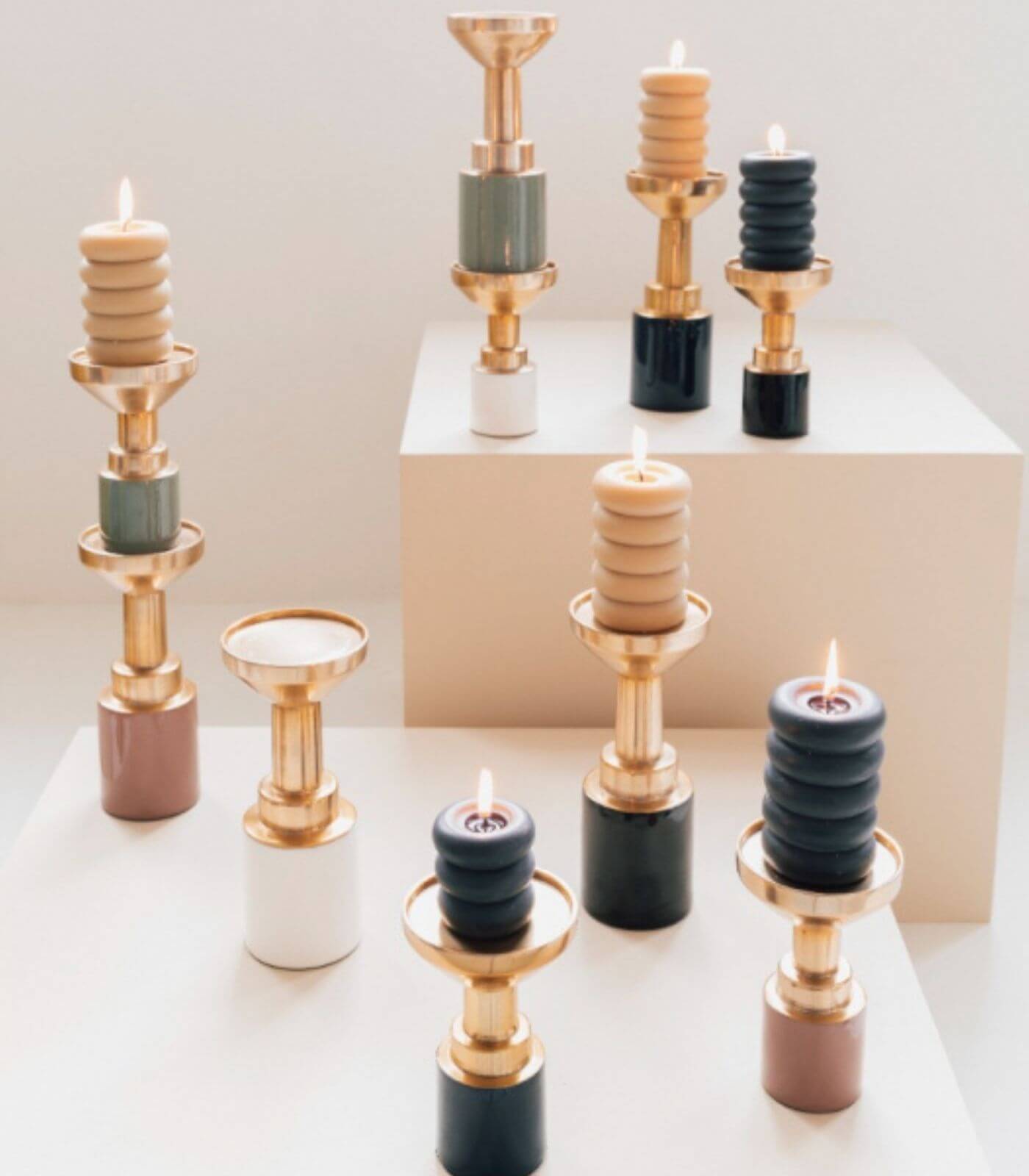 bougeoir glam - saumon - m 3 bougeoir glam - saumon - m – image 3