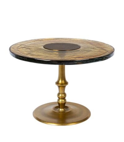 table basse sue - laiton antique - ø 60,5 x h 41,5 cm