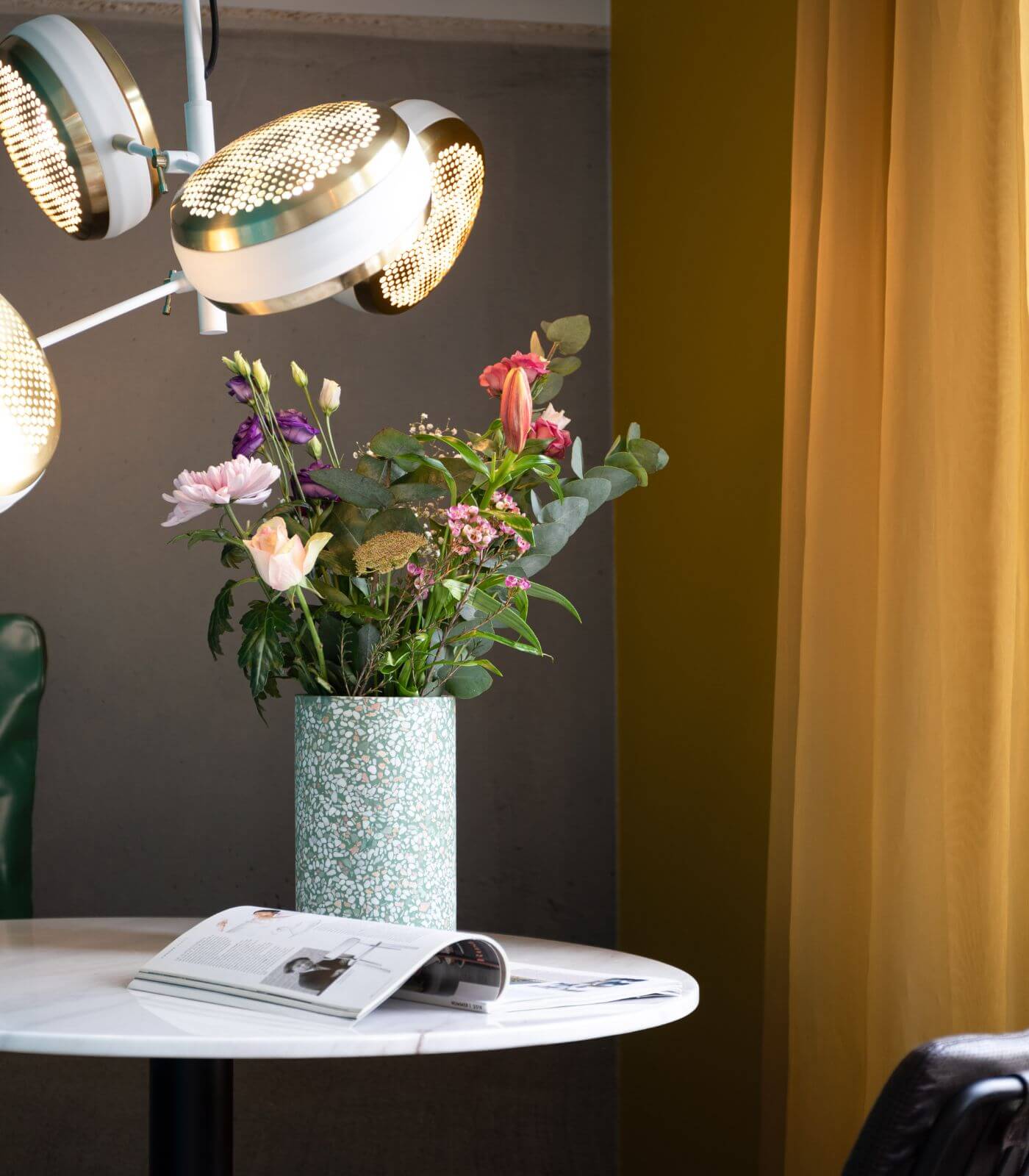 vase fajen vert - terrazzo 3 vase fajen vert - terrazzo – image 3