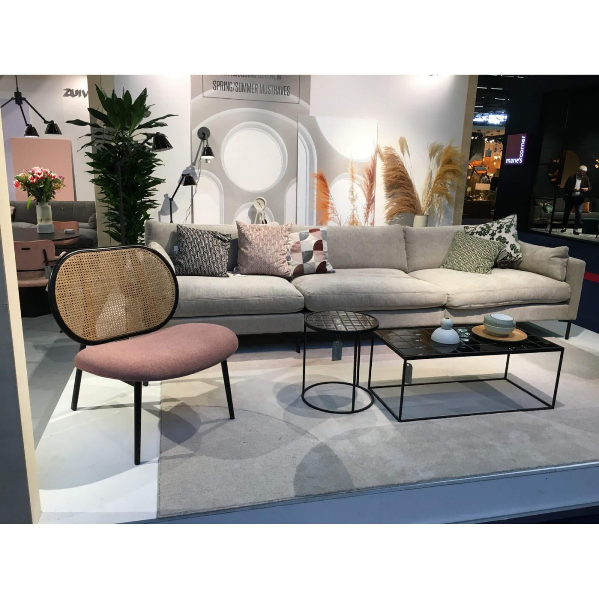 fauteuil lounge spike - cannage/rose 10 fauteuil lounge spike - cannage/rose – image 10