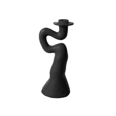 Bougeoir/Déco Swirl - Noir - L
