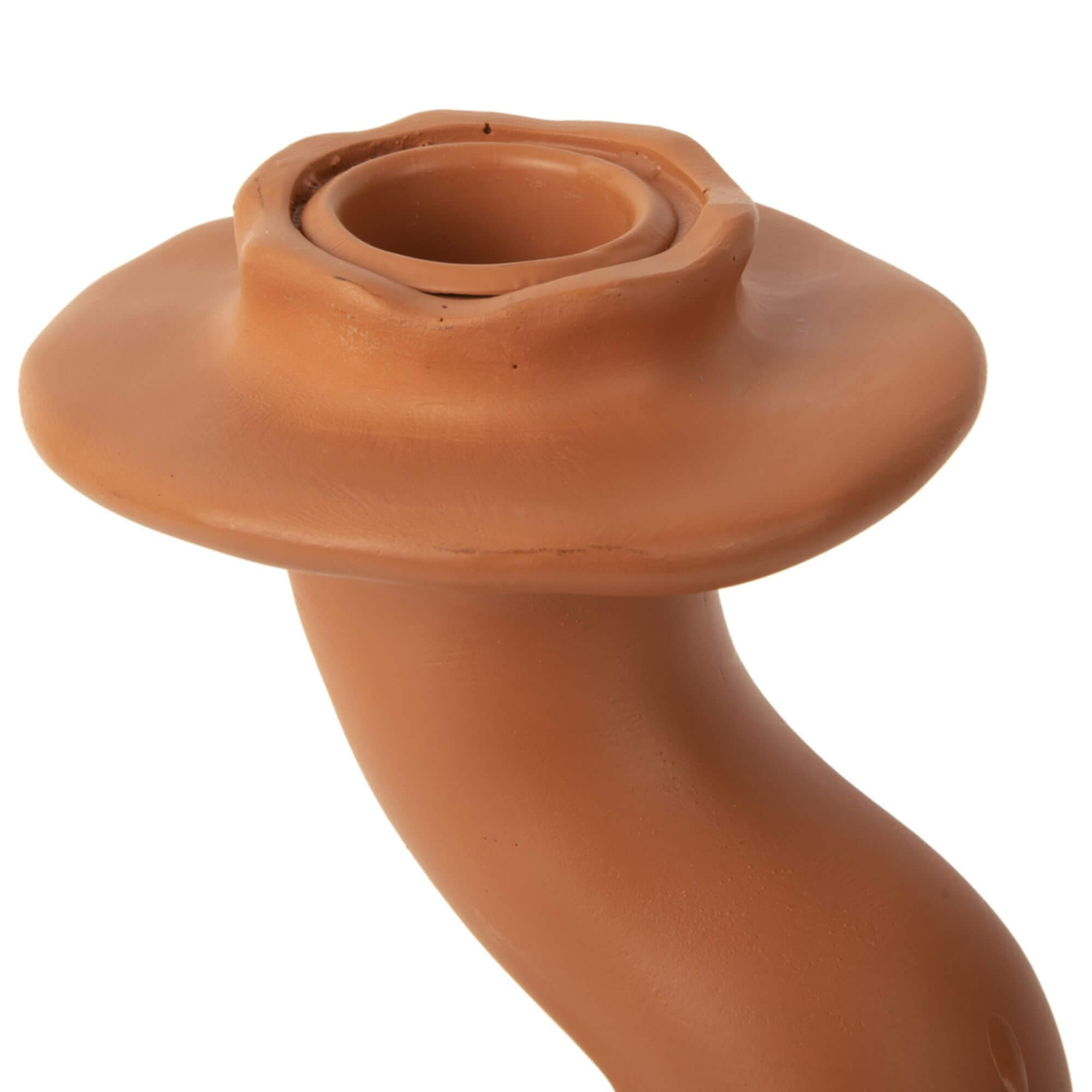 bougeoir/déco swirl - terracotta - m 3 bougeoir/déco swirl - terracotta - m – image 3